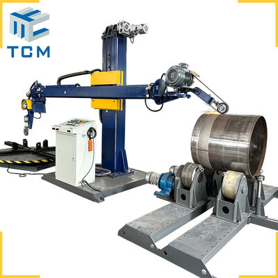 The dual dish head and shell polisher automatic tank Polishing machine from Trancar Industries
