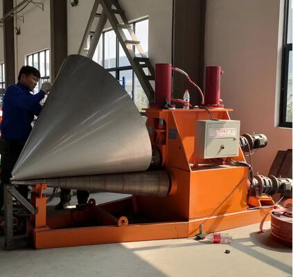 Çelik metal koni plaka bükme makinesi konik kafalar hidrolik rulo
