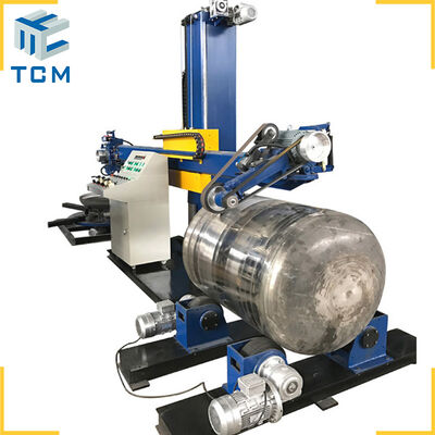 Çelik tankları kabuğu ve tabak uçları iç dış yüzey cilalama makinesi otomatik cilalayıcı